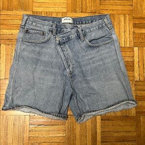 Agolde criss cross denim shorts Sz 31